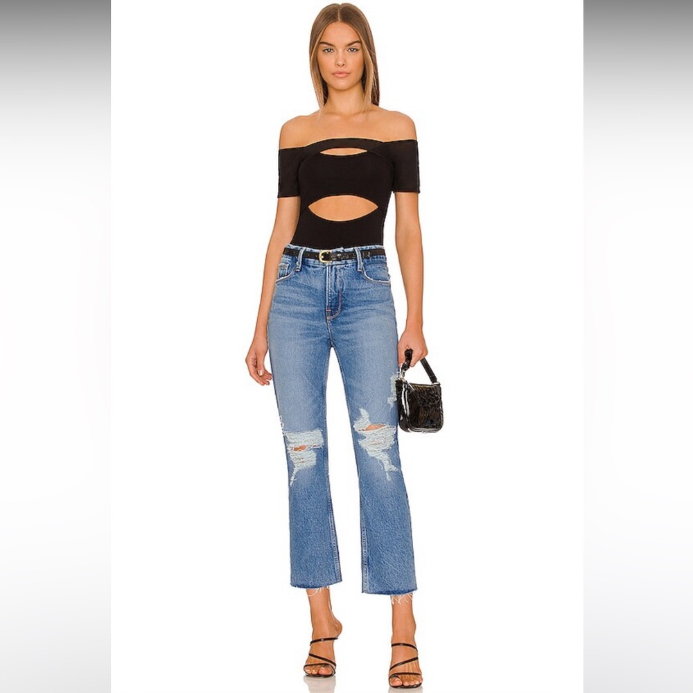 WOW Good American Good Icon Crop With Festival Rips • Size 4 (27) New with Tags✨